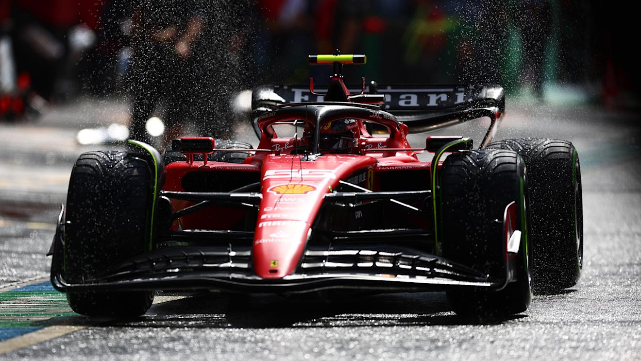 ZANDVOORT, NETHERLANDS - AUGUST 26: Carlos Sainz of Spain driving (55) the Ferrari SF-23 in the Pitlane during qualifying ahead of the F1 Grand Prix of The Netherlands at Circuit Zandvoort on August 26, 2023 in Zandvoort, Netherlands. (Photo by Bryn Lennon - Formula 1/Formula 1 via Getty Images)