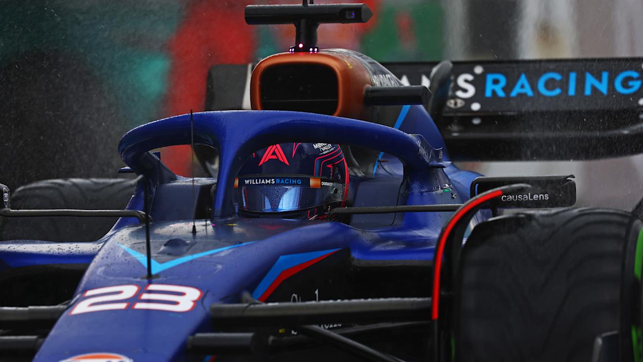 ZANDVOORT, NETHERLANDS - AUGUST 26: Alexander Albon of Thailand driving the (23) Williams FW45 Mercedes in the Pitlane during qualifying ahead of the F1 Grand Prix of The Netherlands at Circuit Zandvoort on August 26, 2023 in Zandvoort, Netherlands. (Photo by Mark Thompson/Getty Images)