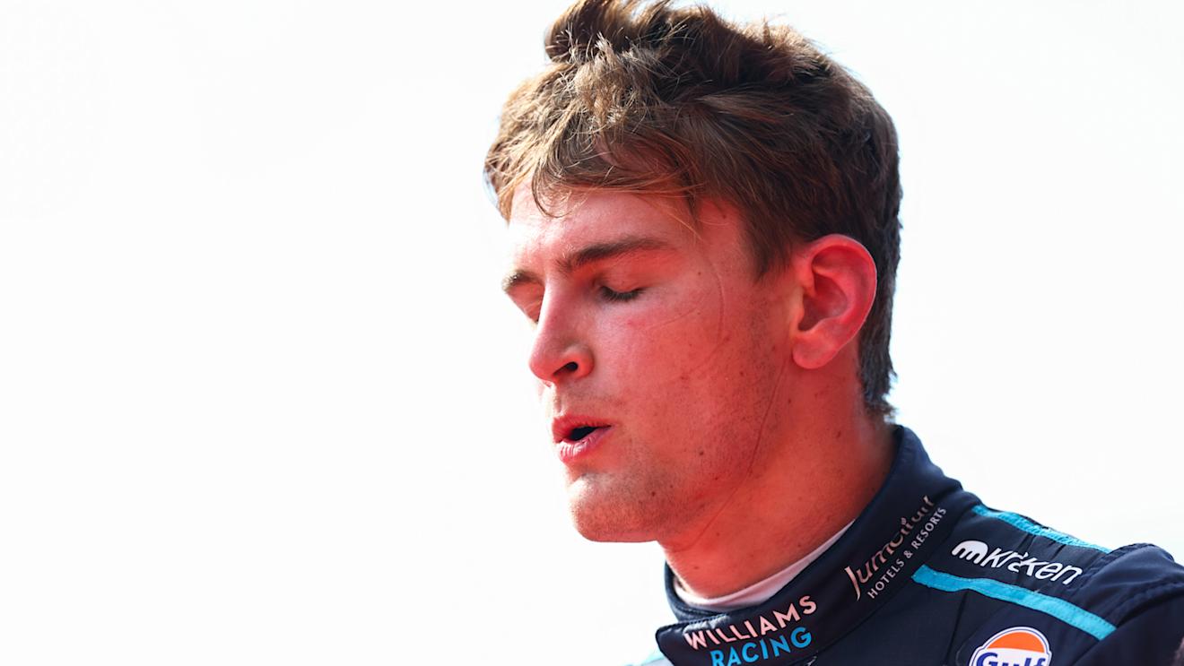 AUSTIN, TEXAS - OCTOBER 22: Twelfth placed Logan Sargeant of United States and Williams reacts in parc ferme during the F1 Grand Prix of United States at Circuit of The Americas on October 22, 2023 in Austin, Texas. (Photo by Dan Istitene - Formula 1/Formula 1 via Getty Images)