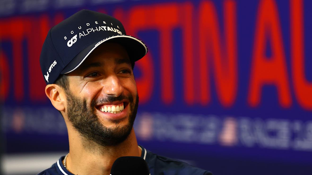 AUSTIN, TEXAS - OCTOBER 19: Daniel Ricciardo of Australia and Scuderia AlphaTauri attends the Drivers Press Conference during previews ahead of the F1 Grand Prix of United States at Circuit of The Americas on October 19, 2023 in Austin, Texas. (Photo by Dan Istitene/Getty Images)