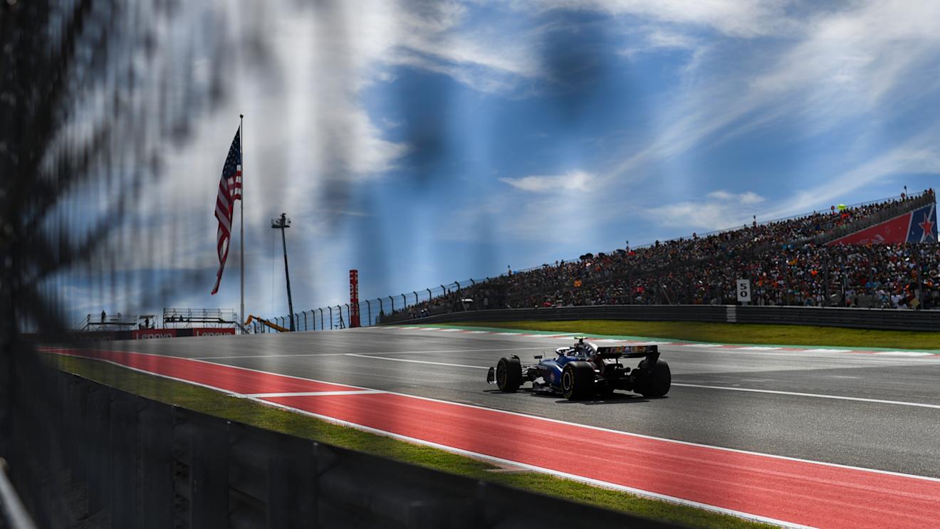 AUSTIN, TEXAS - OCTOBER 21: Logan Sargeant of United States driving the (2) Williams FW45 Mercedes on track during the Sprint Shootout ahead of the F1 Grand Prix of United States at Circuit of The Americas on October 21, 2023 in Austin, Texas. (Photo by Rudy Carezzevoli/Getty Images)