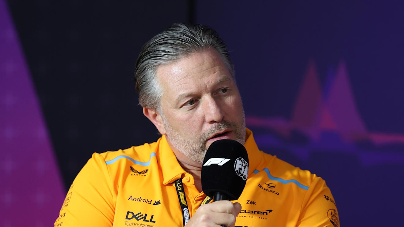 MELBOURNE, AUSTRALIA - MARCH 22: McLaren Chief Executive Officer Zak Brown attends the Team Principals Press Conference during practice ahead of the F1 Grand Prix of Australia at Albert Park Circuit on March 22, 2024 in Melbourne, Australia. (Photo by Robert Cianflone/Getty Images)