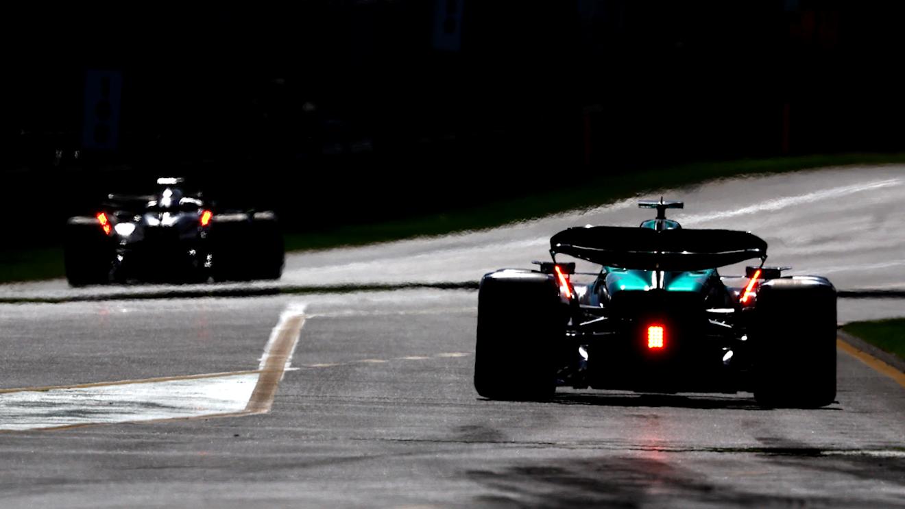 MELBOURNE, AUSTRALIA - MARCH 23: Lance Stroll of Canada driving the (18) Aston Martin AMR24 Mercedes on track during qualifying ahead of the F1 Grand Prix of Australia at Albert Park Circuit on March 23, 2024 in Melbourne, Australia. (Photo by Mark Thompson/Getty Images)
