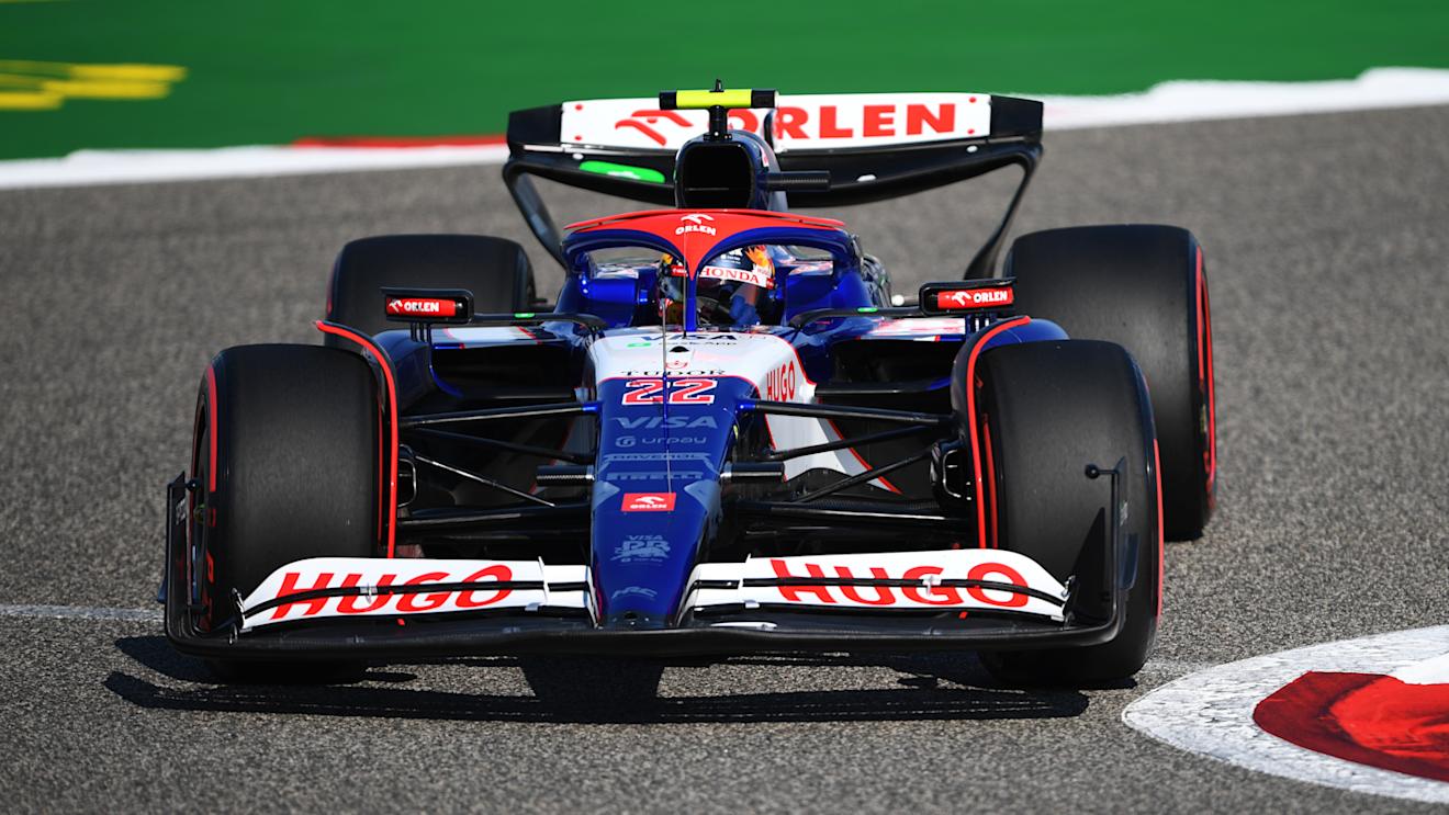 BAHRAIN, BAHRAIN - FEBRUARY 29: Yuki Tsunoda of Japan driving the (22) Visa Cash App RB VCARB 01 on track during practice ahead of the F1 Grand Prix of Bahrain at Bahrain International Circuit on February 29, 2024 in Bahrain, Bahrain. (Photo by Rudy Carezzevoli/Getty Images)