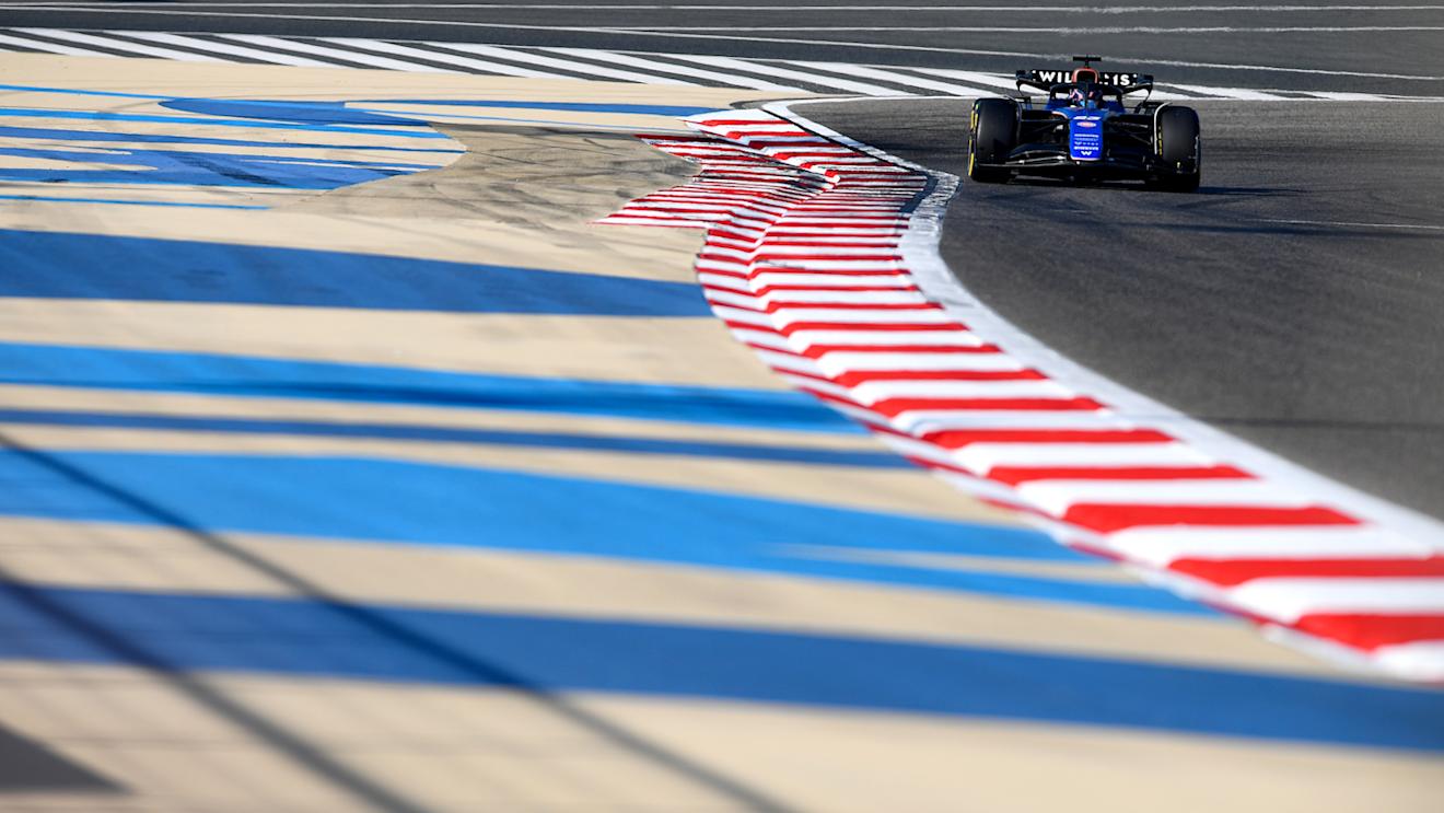BAHRAIN, BAHRAIN - FEBRUARY 29: Alexander Albon of Thailand driving the (23) Williams FW46 Mercedes on track during practice ahead of the F1 Grand Prix of Bahrain at Bahrain International Circuit on February 29, 2024 in Bahrain, Bahrain. (Photo by Rudy Carezzevoli/Getty Images)