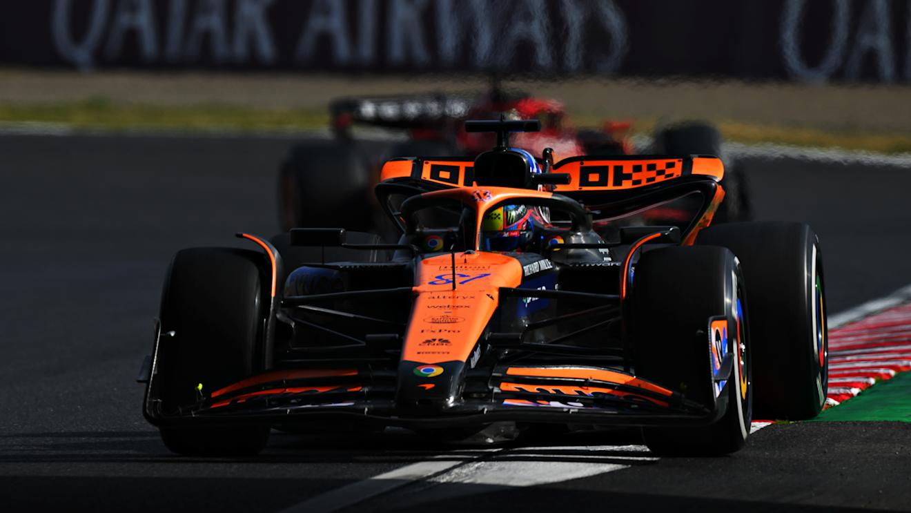 SUZUKA, JAPAN - APRIL 07: Oscar Piastri of Australia driving the (81) McLaren MCL38 Mercedes on track during the F1 Grand Prix of Japan at Suzuka International Racing Course on April 07, 2024 in Suzuka, Japan. (Photo by Clive Mason/Getty Images)