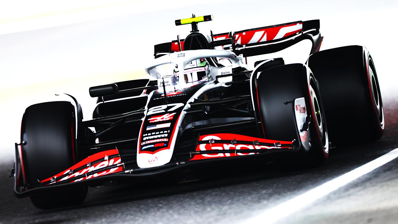 SUZUKA, JAPAN - APRIL 05: Nico Hulkenberg of Germany driving the (27) Haas F1 VF-24 Ferrari on track during practice ahead of the F1 Grand Prix of Japan at Suzuka International Racing Course on April 05, 2024 in Suzuka, Japan. (Photo by Mark Thompson/Getty Images)