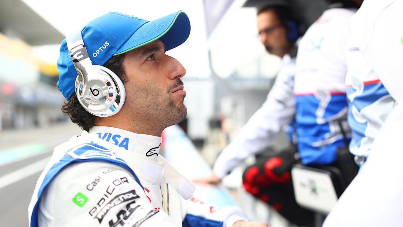 SUZUKA, JAPAN - APRIL 06: Daniel Ricciardo of Australia and Visa Cash App RB looks on in the Pitlane during qualifying ahead of the F1 Grand Prix of Japan at Suzuka International Racing Course on April 06, 2024 in Suzuka, Japan. (Photo by Peter Fox/Getty Images)