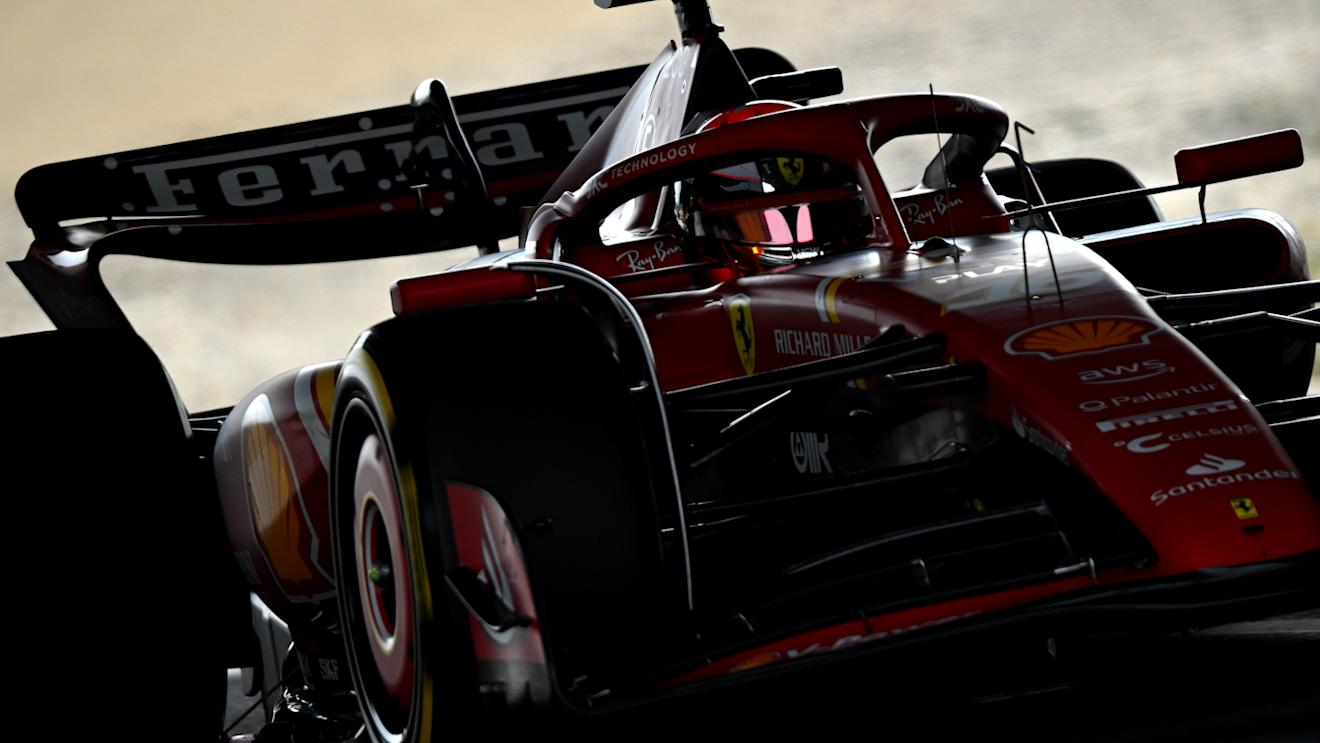SUZUKA, JAPAN - APRIL 06: Charles Leclerc of Monaco driving the (16) Ferrari SF-24 on track during final practice ahead of the F1 Grand Prix of Japan at Suzuka International Racing Course on April 06, 2024 in Suzuka, Japan. (Photo by Clive Mason/Getty Images)