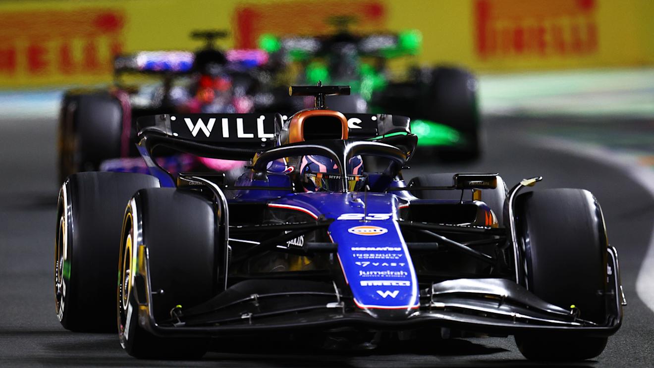JEDDAH, SAUDI ARABIA - MARCH 09: Alexander Albon of Thailand driving the (23) Williams FW46 Mercedes on track during the F1 Grand Prix of Saudi Arabia at Jeddah Corniche Circuit on March 09, 2024 in Jeddah, Saudi Arabia. (Photo by Clive Rose/Getty Images)