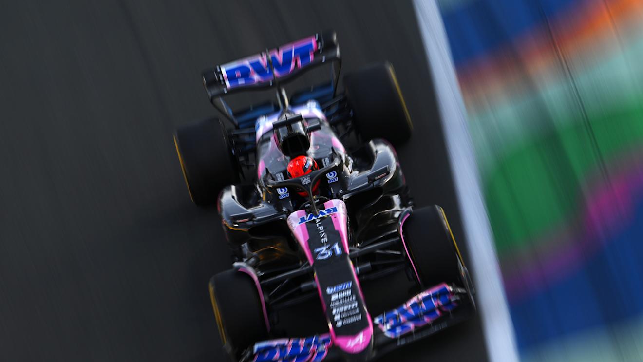 JEDDAH, SAUDI ARABIA - MARCH 07: Esteban Ocon of France driving the (31) Alpine F1 A524 Renault on track during practice ahead of the F1 Grand Prix of Saudi Arabia at Jeddah Corniche Circuit on March 07, 2024 in Jeddah, Saudi Arabia. (Photo by Rudy Carezzevoli/Getty Images)
