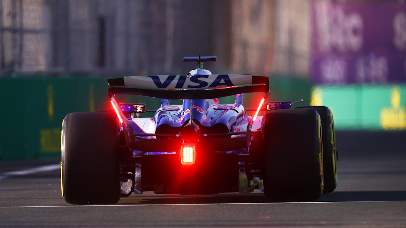 JEDDAH, SAUDI ARABIA - MARCH 07: Daniel Ricciardo of Australia driving the (3) Visa Cash App RB VCARB 01 on track during practice ahead of the F1 Grand Prix of Saudi Arabia at Jeddah Corniche Circuit on March 07, 2024 in Jeddah, Saudi Arabia. (Photo by Bryn Lennon - Formula 1/Formula 1 via Getty Images)