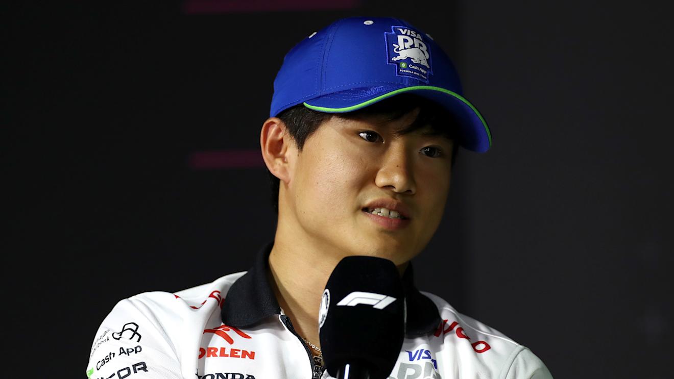 JEDDAH, SAUDI ARABIA - MARCH 06: Yuki Tsunoda of Japan and Visa Cash App RB attends the Drivers Press Conference during previews ahead of the F1 Grand Prix of Saudi Arabia at Jeddah Corniche Circuit on March 06, 2024 in Jeddah, Saudi Arabia. (Photo by Peter Fox/Getty Images)