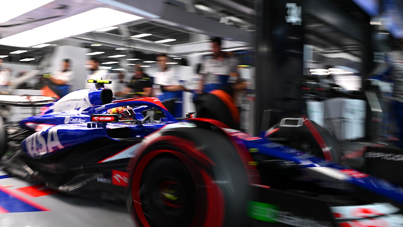 JEDDAH, SAUDI ARABIA - MARCH 08: Yuki Tsunoda of Japan driving the (22) Visa Cash App RB VCARB 01 leaves the garage during qualifying ahead of the F1 Grand Prix of Saudi Arabia at Jeddah Corniche Circuit on March 08, 2024 in Jeddah, Saudi Arabia. (Photo by Rudy Carezzevoli/Getty Images)