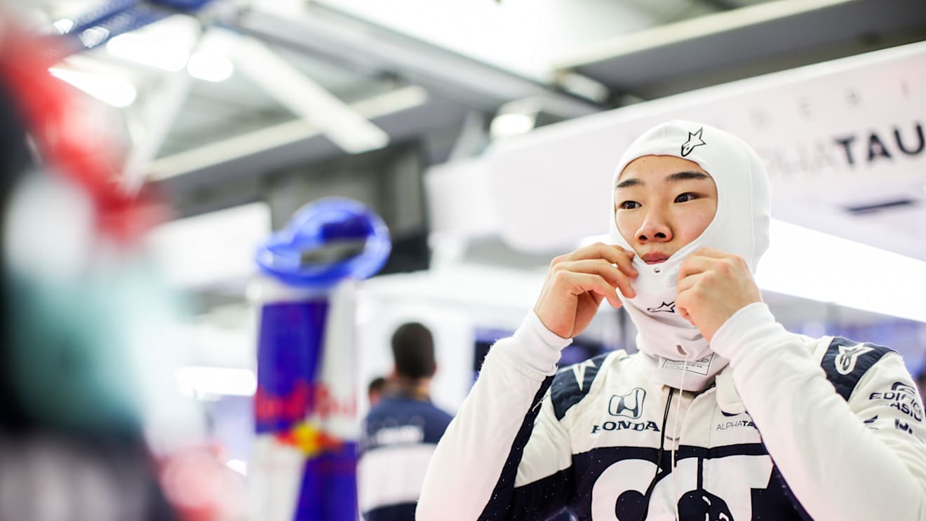 BAHRAIN, BAHRAIN - MARCH 26: Yuki Tsunoda of Scuderia AlphaTauri and Japan  during practice ahead of the F1 Grand Prix of Bahrain at Bahrain International Circuit on March 26, 2021 in Bahrain, Bahrain. (Photo by Peter Fox/Getty Images)