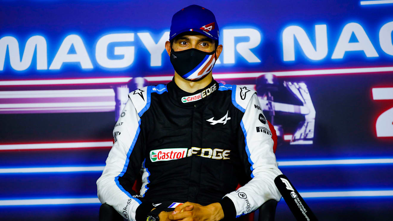 OCON Esteban (fra), Alpine F1 A521, portrait , press conference during the Formula 1 Magyar Nagydij 2021, Hungarian Grand Prix, 11th round of the 2021 FIA Formula One World Championship from July 30 to August 1, 2021 on the Hungaroring, in Mogyorod, near Budapest, Hungary - Photo Xavi Bonilla / DPPI