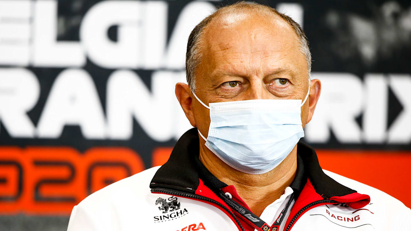 Frederic Vasseur, Team Principal, Alfa Romeo Racing in the press conference 