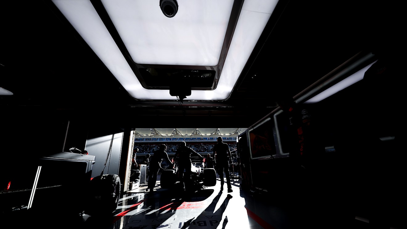 AUSTIN, TEXAS - NOVEMBER 02: The Red Bull Racing garage is picturd during qualifying for the F1 Grand Prix of USA at Circuit of The Americas on November 02, 2019 in Austin, Texas. (Photo by Mark Thompson/Getty Images)