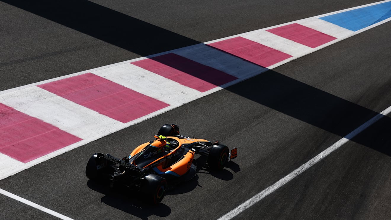 LE CASTELLET, FRANCE - JULY 23: Lando Norris of Great Britain driving the (4) McLaren MCL36 Mercedes on track during qualifying ahead of the F1 Grand Prix of France at Circuit Paul Ricard on July 23, 2022 in Le Castellet, France. (Photo by Clive Rose/Getty Images)