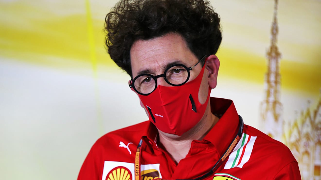 Mattia Binotto (ITA) Ferrari Team Principal in the FIA Press Conference.
04.09.2020. Formula 1 World Championship, Rd 8, Italian Grand Prix, Monza, Italy, Practice Day.
- www.xpbimages.com, EMail: requests@xpbimages.com © Copyright: 
FIA Pool Image for Editorial Use Only