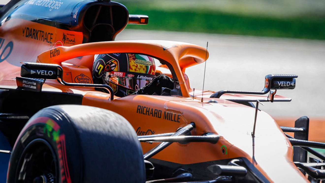 55 SAINZ Carlos (spa), McLaren Renault F1 MCL35, action during the Formula 1 Gran Premio Heineken D’italia 2020, 2020 Italian Grand Prix, from September 4 to 6, 2020 on the Autodromo Nazionale di Monza, in Monza, near Milano, Italy - Photo Florent Gooden / DPPI  