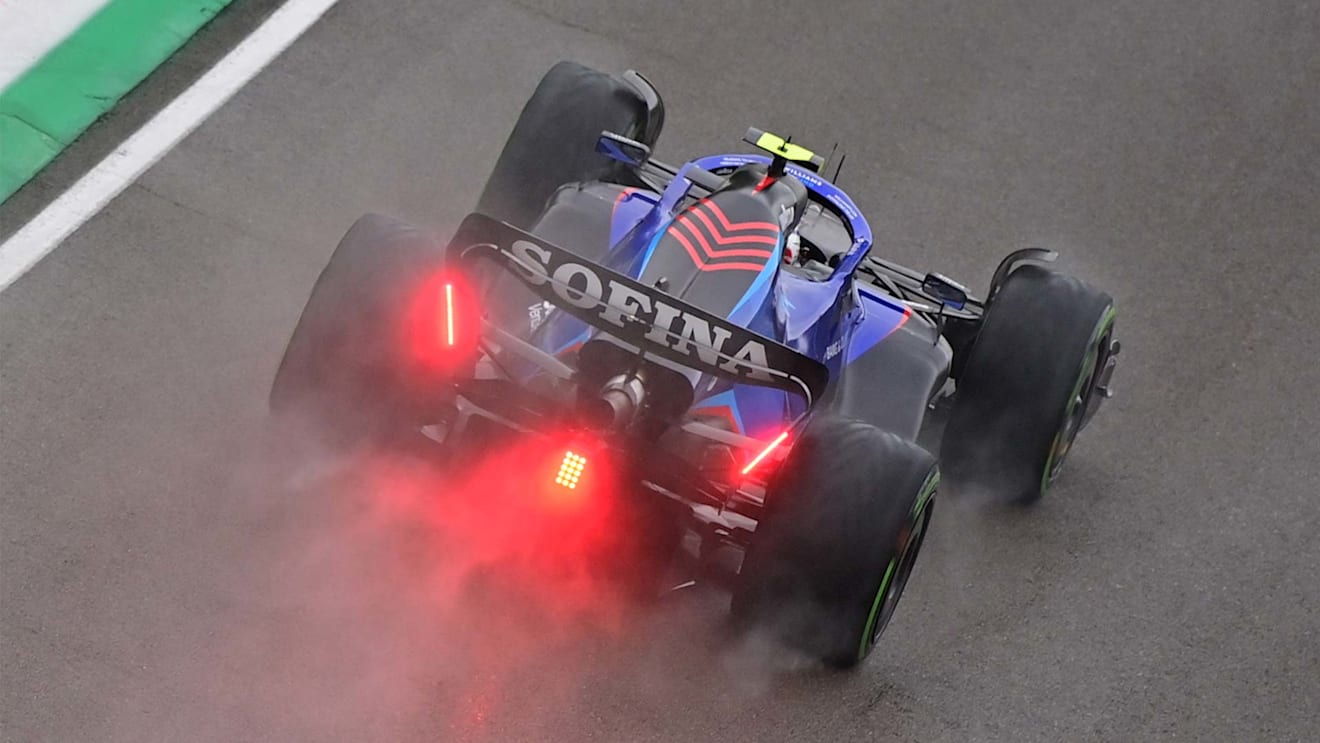Williams' Canadian driver Nicolas Latifi steers during the Emilia Romagna Formula One Grand Prix at the Autodromo Internazionale Enzo e Dino Ferrari race track in Imola, Italy, on April 24, 2022. (Photo by ANDREJ ISAKOVIC / AFP) (Photo by ANDREJ ISAKOVIC/AFP via Getty Images)