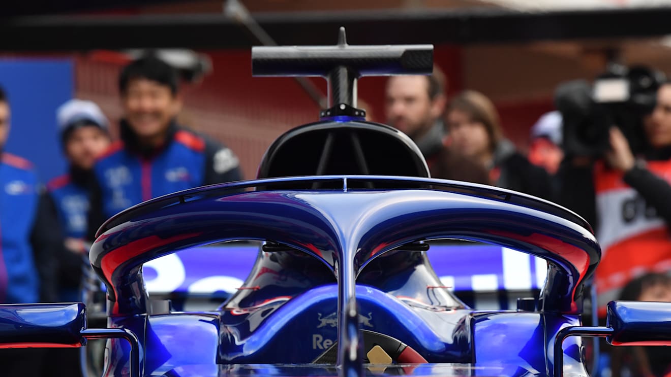 Scuderia Toro Rosso STR13 halo at Formula One Testing, Day One, Barcelona, Spain, 26 February 2018. © Sutton Images