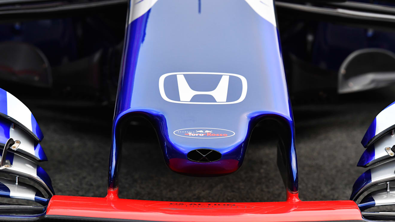 Scuderia Toro Rosso STR13 nose detail at Formula One Testing, Day One, Barcelona, Spain, 26 February 2018.