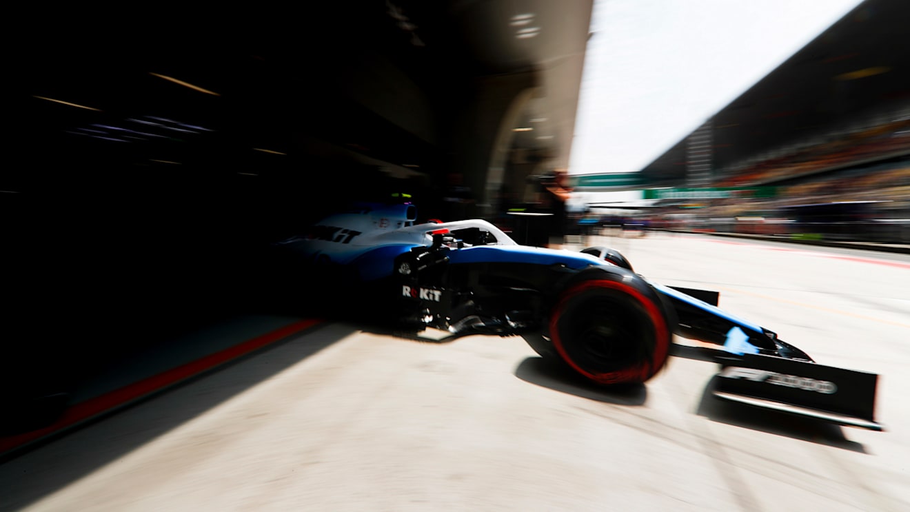 SHANGHAI INTERNATIONAL CIRCUIT, CHINA - APRIL 13: Robert Kubica, Williams FW42, leaves the garage during the Chinese GP at Shanghai International Circuit on April 13, 2019 in Shanghai International Circuit, China. (Photo by Glenn Dunbar / LAT Images)