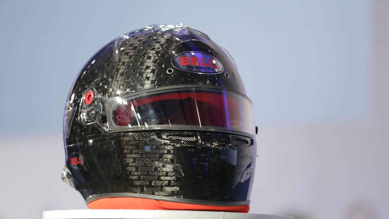The front of the visor has been lowered by 10mm, which has been implemented to increase safety during impact from debris. © FIA