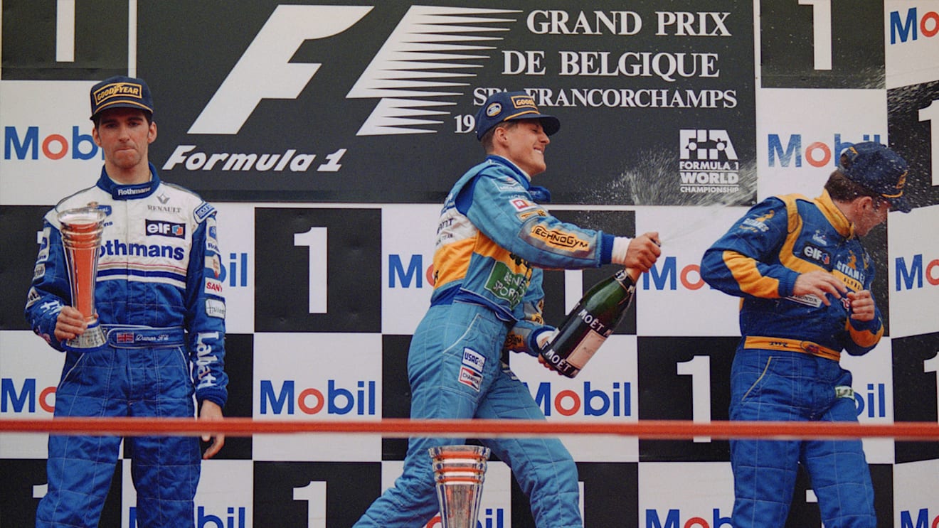 Hill was left unimpressed by Schumacher's defensive moves at Spa