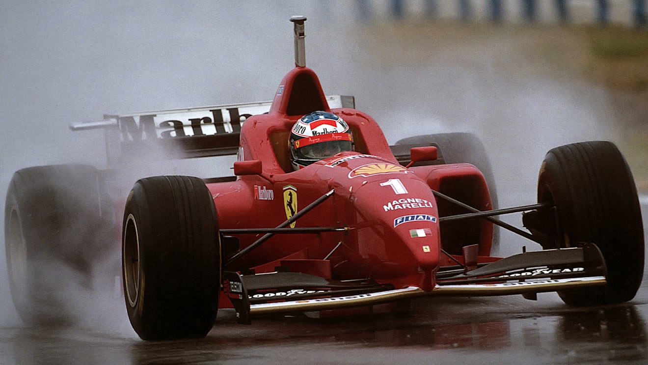 Schumacher's first Ferrari win came in appalling conditions