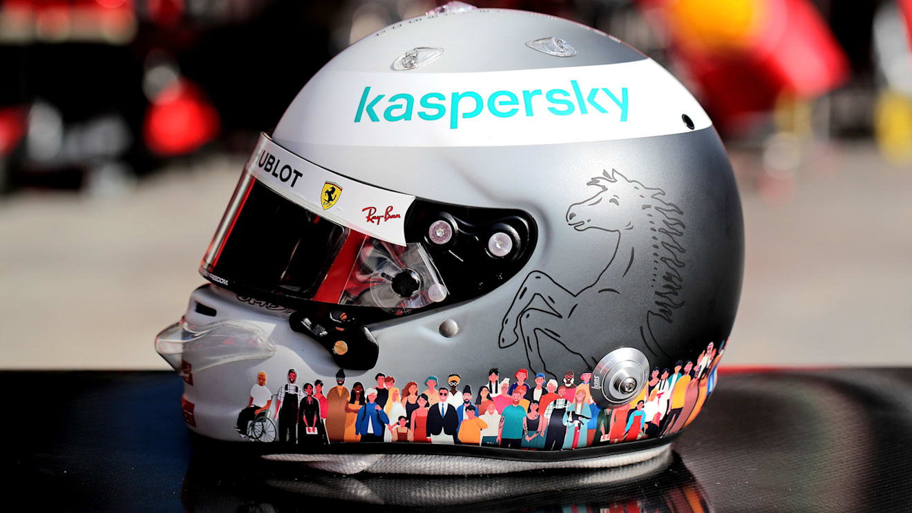 Side view of Vettel's Turkish Grand Prix helmet