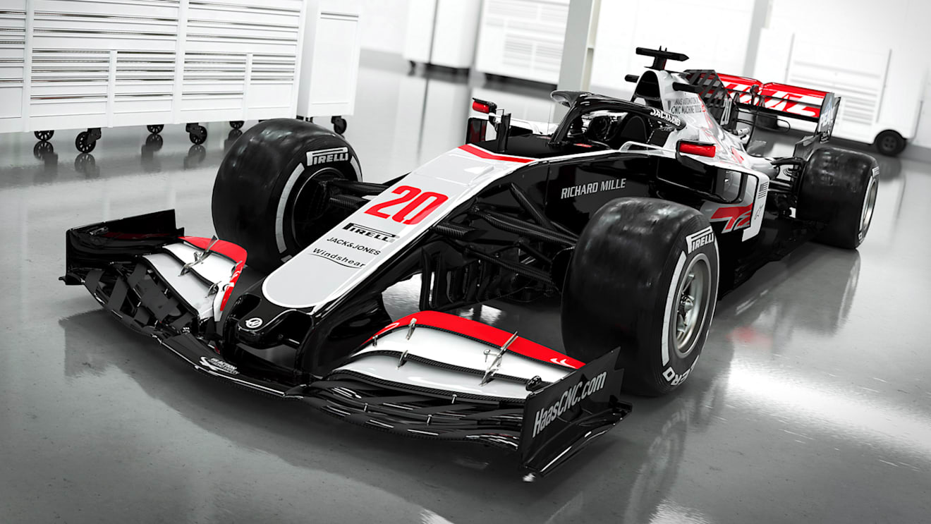 It's a return to the red, grey, black and white for Haas in 2020