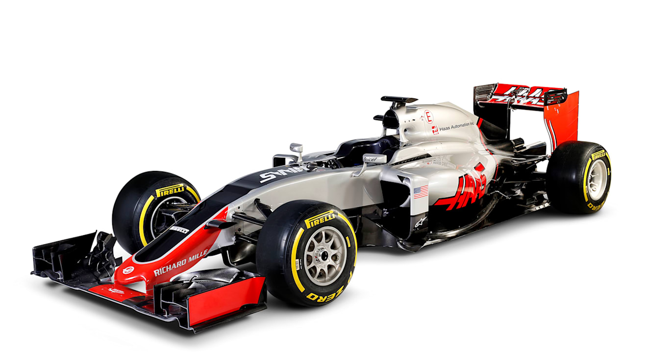 2016: Gene Haas's eponymous outfit unveiled their first car on February 21, 2016. Called the VF-16, the name was an homage to Haas' first CNC machine, the VF-1 - while it also unofficially stood for "Very First One" according to Haas himself. 