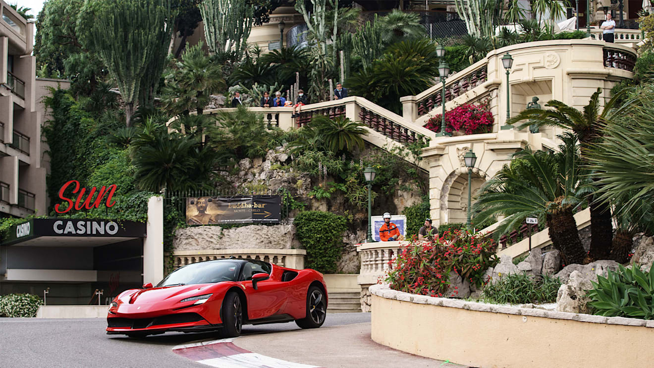 Leclerc reached speeds of up to 150mph – although not around the hairpin!