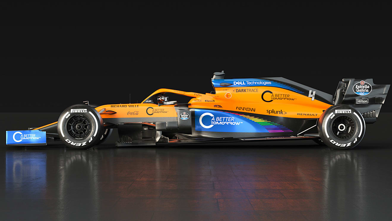 The MCL35's #WeRaceAsOne livery for the Austrian Grand Prix