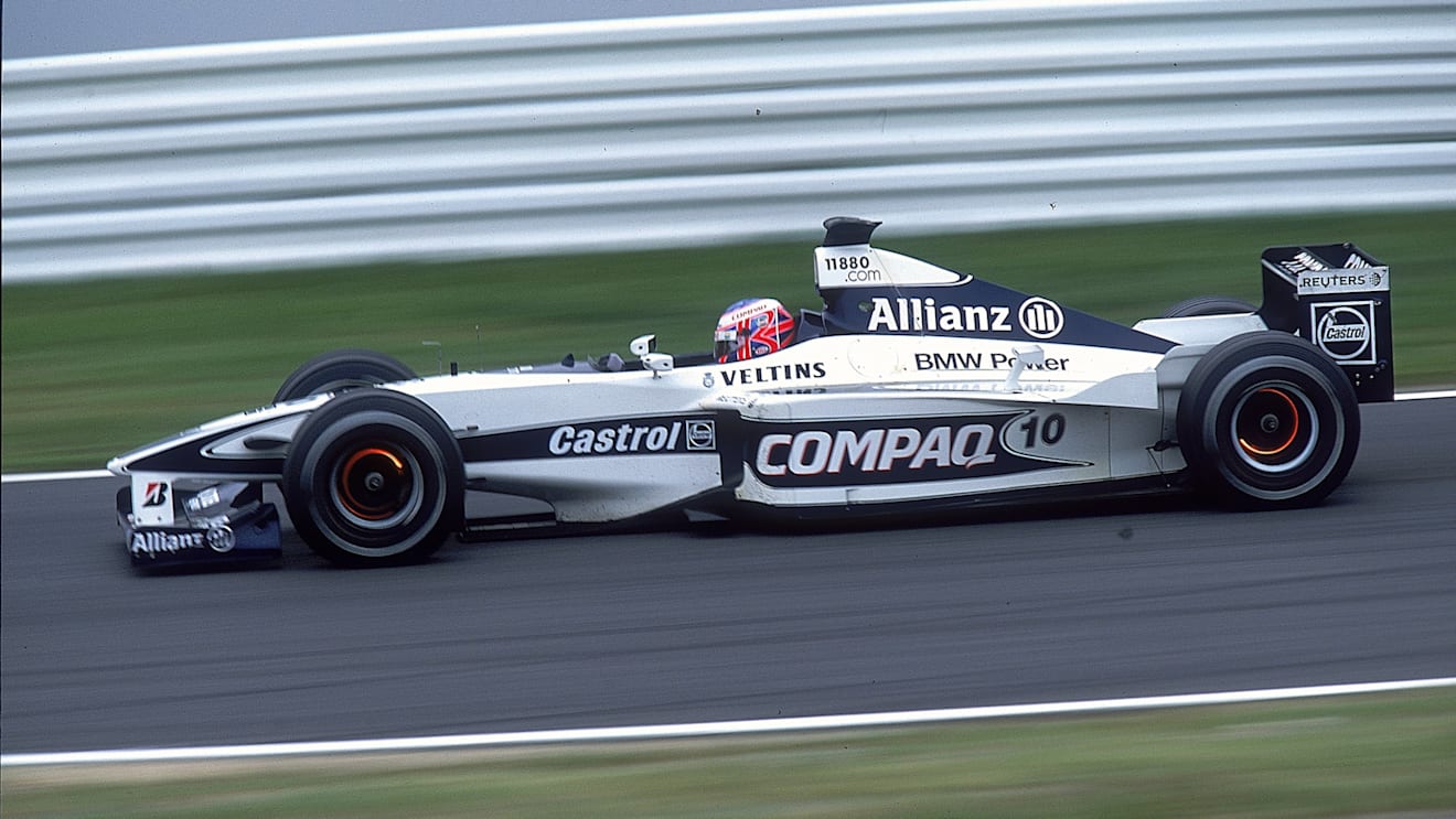 In 2000, Williams switched to blue and white from a more garish scheme the year before, with BMW engines behind the driver