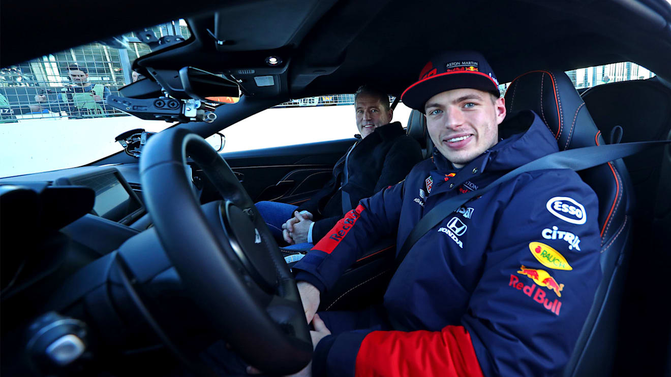 ...before 'treating' him to a few laps in an Aston Martin