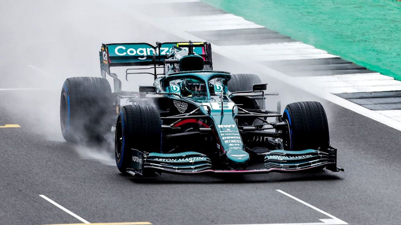 Lance Stroll on track