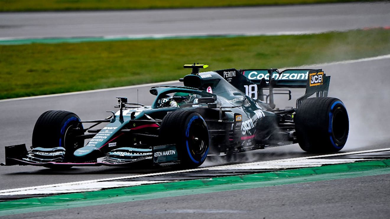 Lance Stroll on track