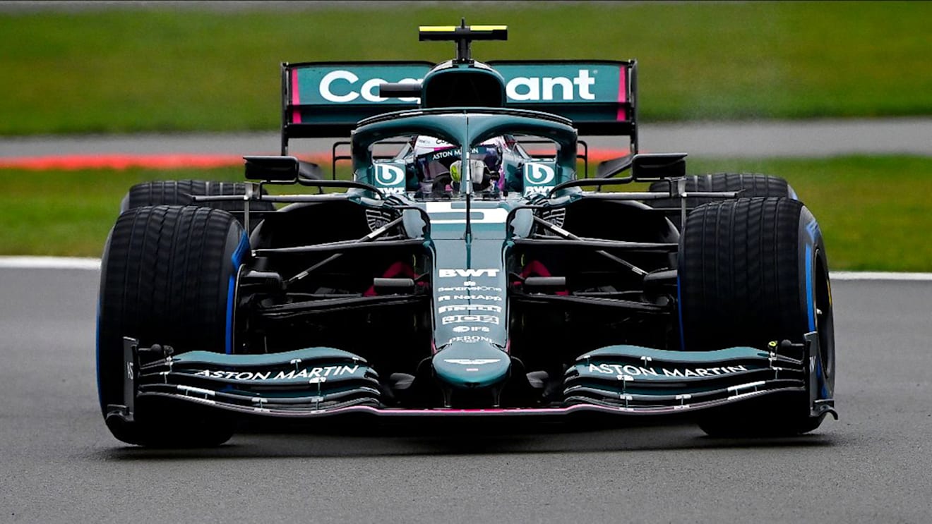 Sebastian Vettel on track