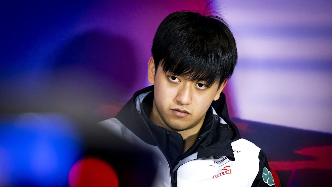  Guanyu Zhou (Alfa Romeo) during a press conference at the Silverstone circuit ahead of the Great Britain Grand Prix. REMKO DE WAAL (Photo by ANP via Getty Images)