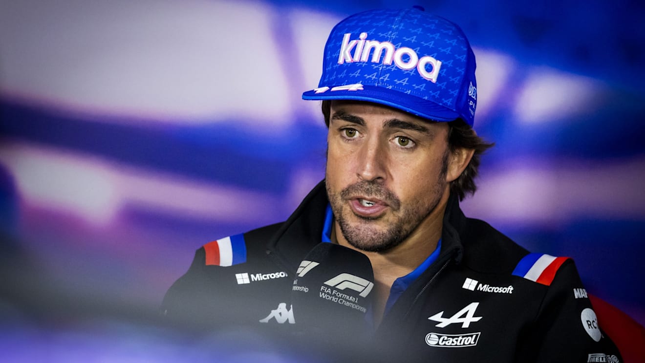  Fernando Alonso (Alpine) during a press conference at the Silverstone circuit ahead of the Great Britain Grand Prix. REMKO DE WAAL (Photo by ANP via Getty Images)
