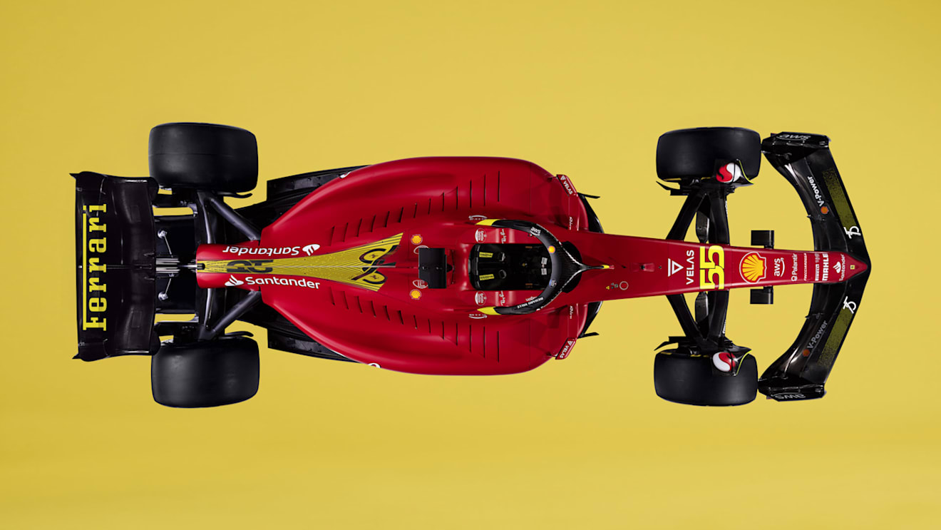 Ferrari's livery for the 2022 Italian Grand Prix - top view