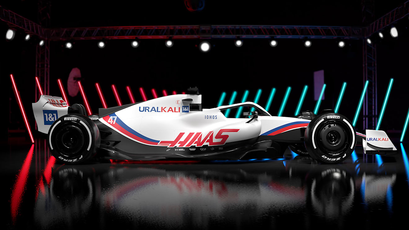 This shows the sidepod shape Haas have opted for on the 2022-spec VF-22
