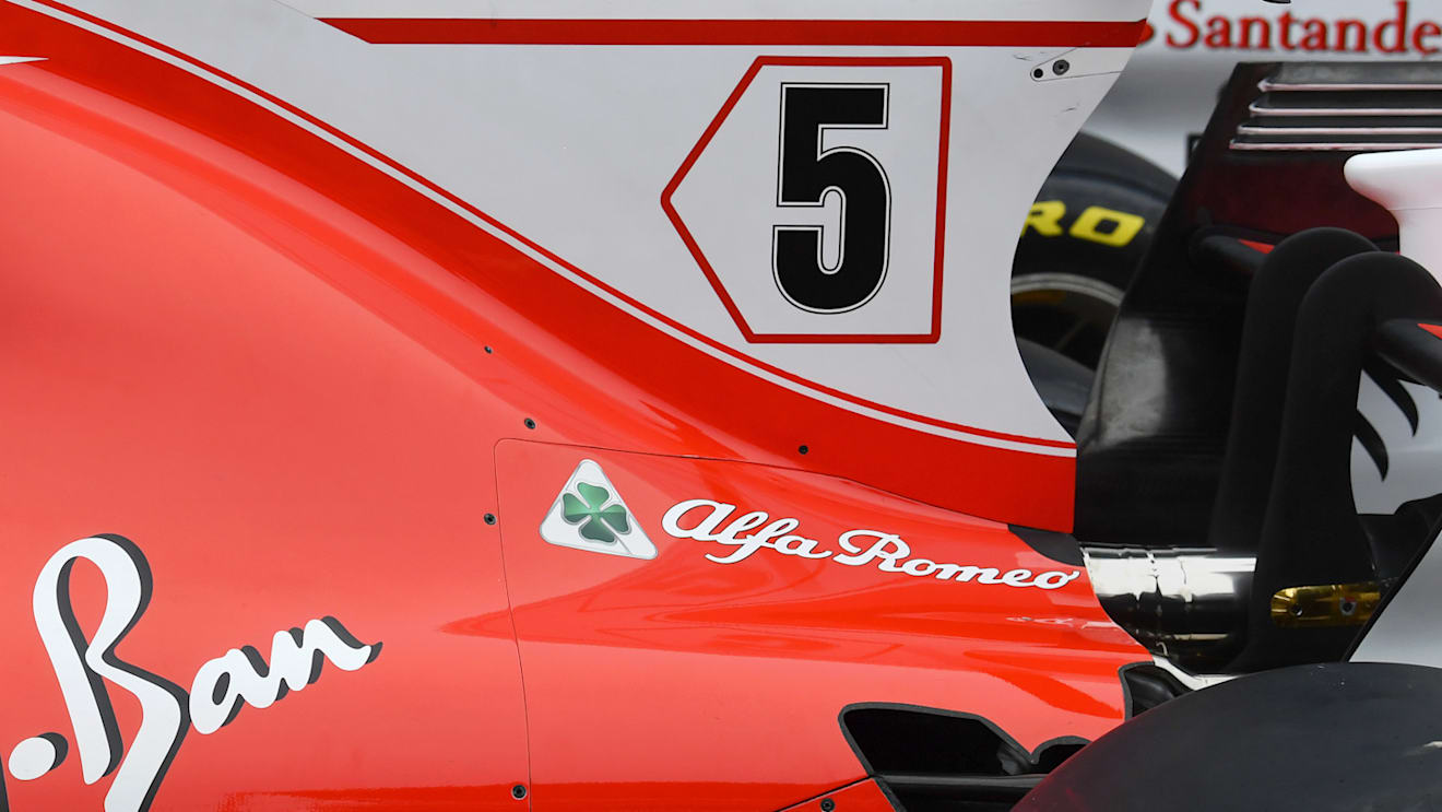 Alfa Romeo branding has appeared on Ferrari's cars for the last few years. © Sutton Images