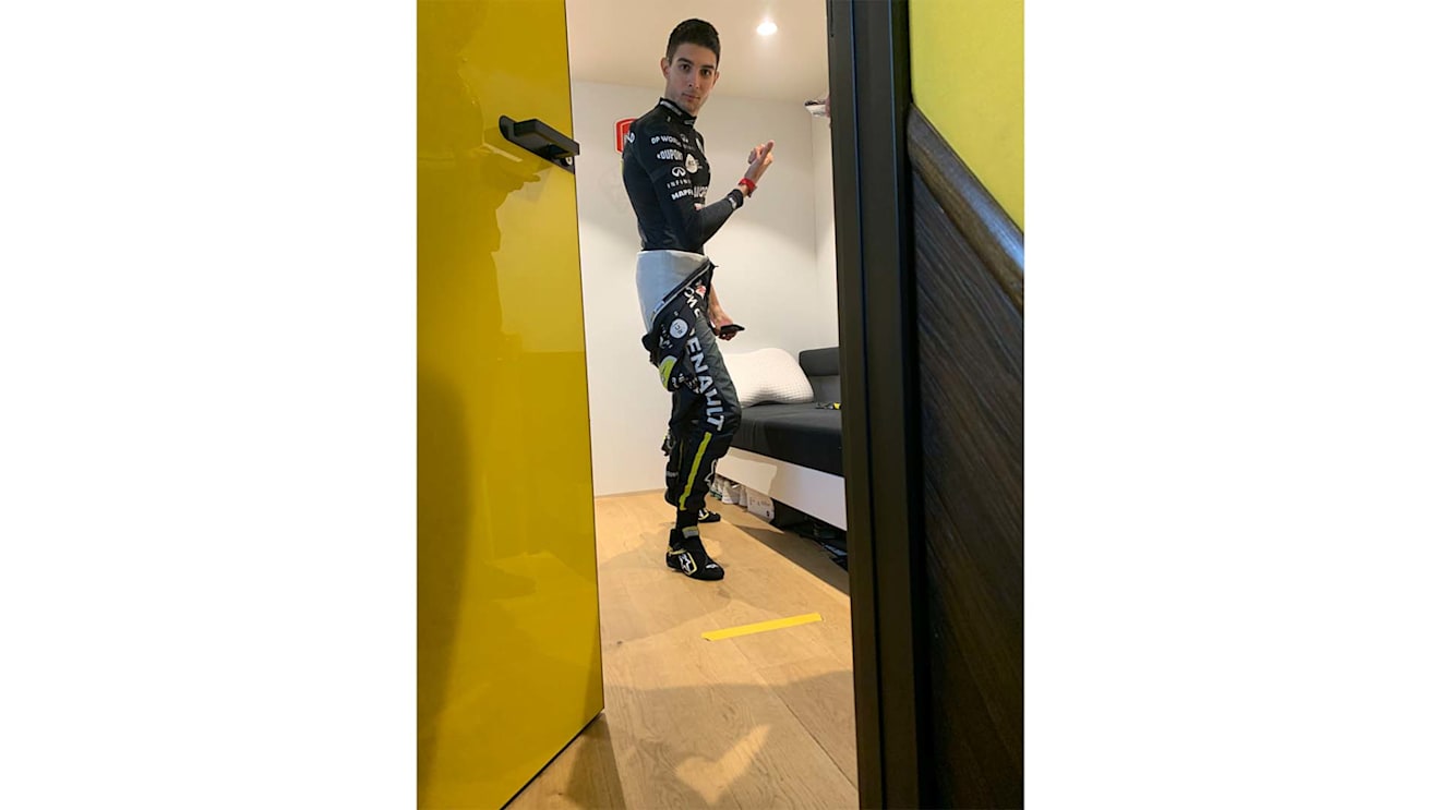What does a driver do during a F1 track action delay?