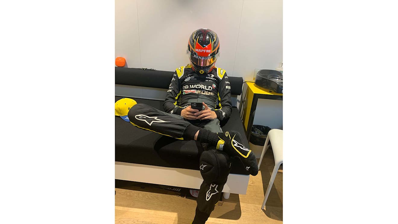 What does a driver do during a F1 track action delay?
