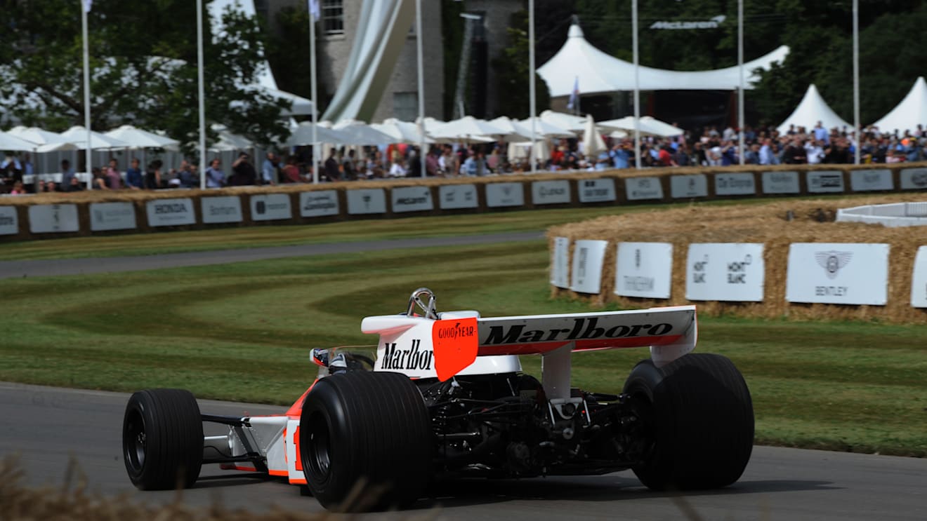 www.sutton-images.com Emerson Fittipaldi (BRA) McLaren M23 at Goodwood Festival of Speed, Goodwood, England, 30 June - 2 July 2017. © Sutton Images